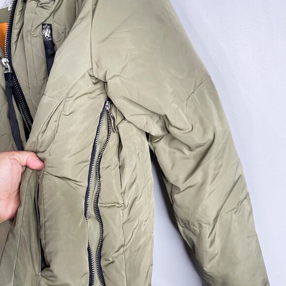 Orolay Womens Medium M Green Thickened Down Jacket Water Resistant Warm Pockets - Picture 8 of 16